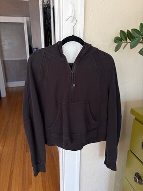 Lululemon Scuba Black Half-Zip Hooded Sweater